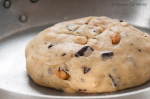 Pandolce alla genovese con nocciole e cioccolato (hazelnuts and chocolate pandolce)