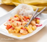 Prawns With Pineapple In Sweet And Sour Sauce