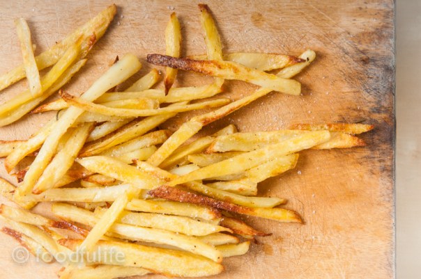 Skinny fries with garlic and rosemary