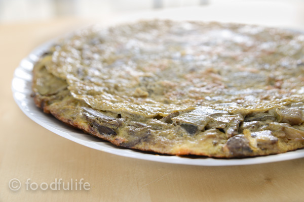 Frittata with artichokes, leeks and potatoes