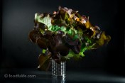 Red leaf lettuce on small grater